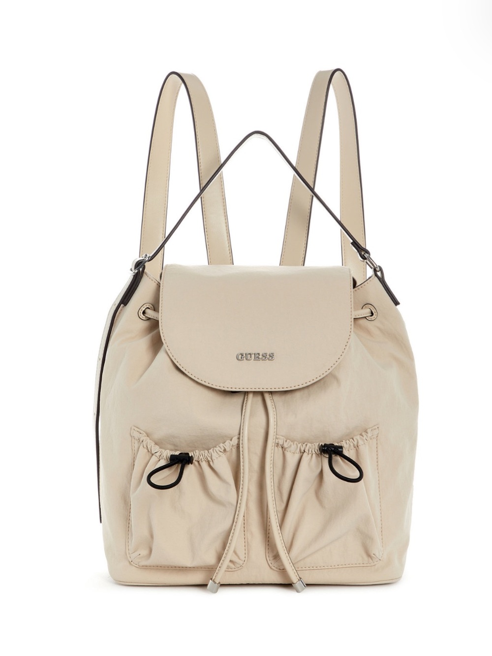 GUESS Beige Drawstring Backpack